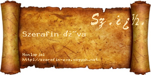 Szerafin Éva névjegykártya