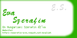 eva szerafin business card